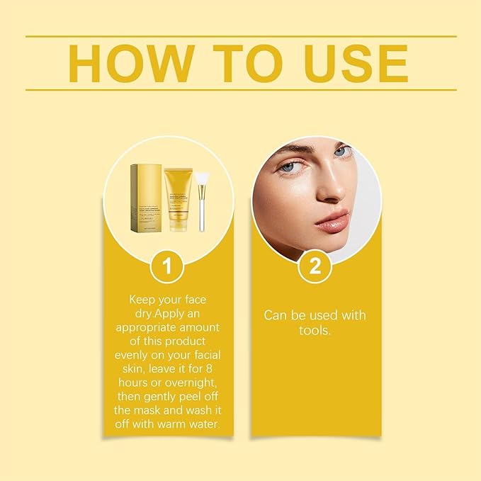 Turmeric Overnight Wrapping Peel Off Mask – Defends Against Skin Stress for a Clear, Glowing Complexion(1PCS)