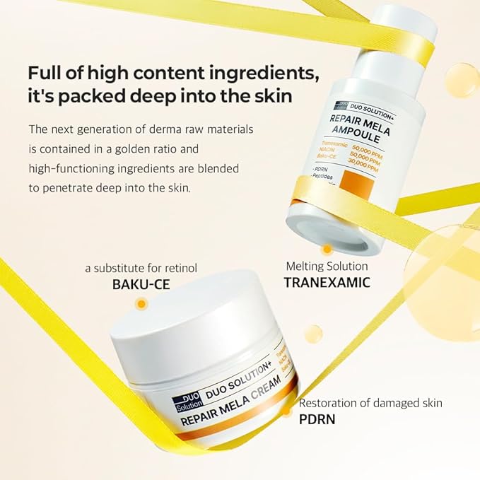 Repair Mela Ampoule - Tranexamic acid, Niacinamade, Bakuchiol, PDRN, Peptides, Hyaluronic