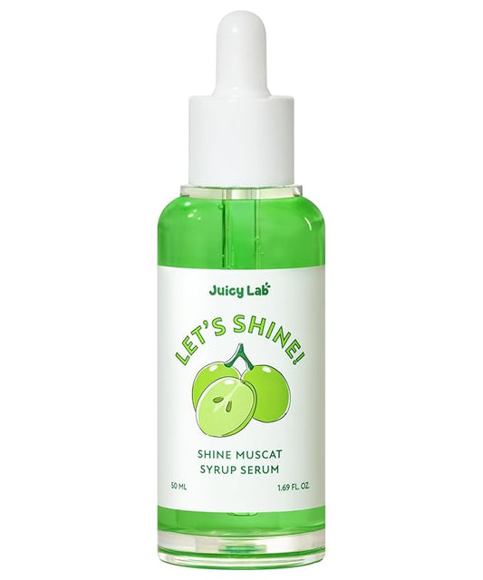 Let's Shine! Shine Muscat Syrup Serum 1.69 fl. oz(50ml) - Hydrating & Calming Face Serum with Hyaluronic Acid, Vitamin B5 & C, Perfect for Sensitive Skin, Fast Absorbing & Lightweight