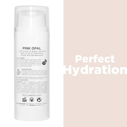 Pink Opal Moisturizing Body Lotion with Coconut Butter and Hyaluronic Acid, 3.4 fl. oz.
