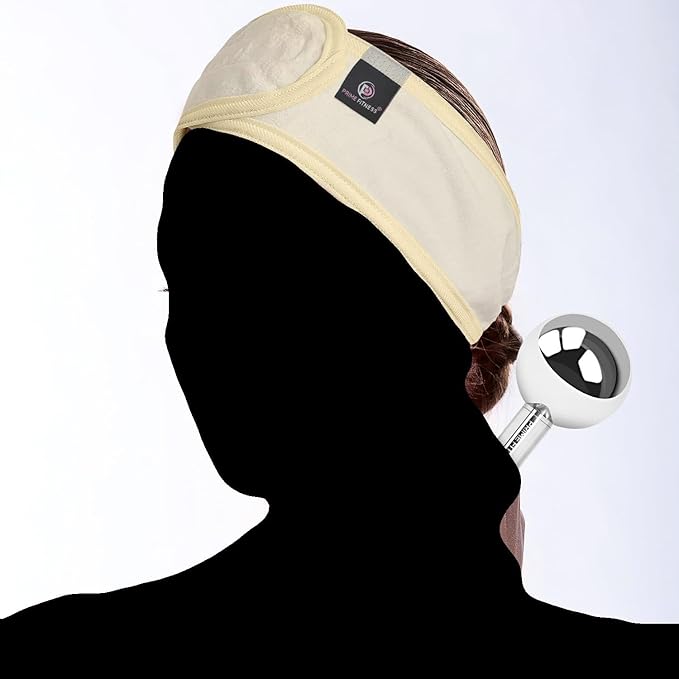 PRIME Fitness Ice Globes for Facials | Unbreakable Steel Cooling Roller | Cryo Sticks for Face | Massager for Face Neck & Eyes | Skin Care for Dark Circles, Puffiness, Wrinkles, (360 Rotating)