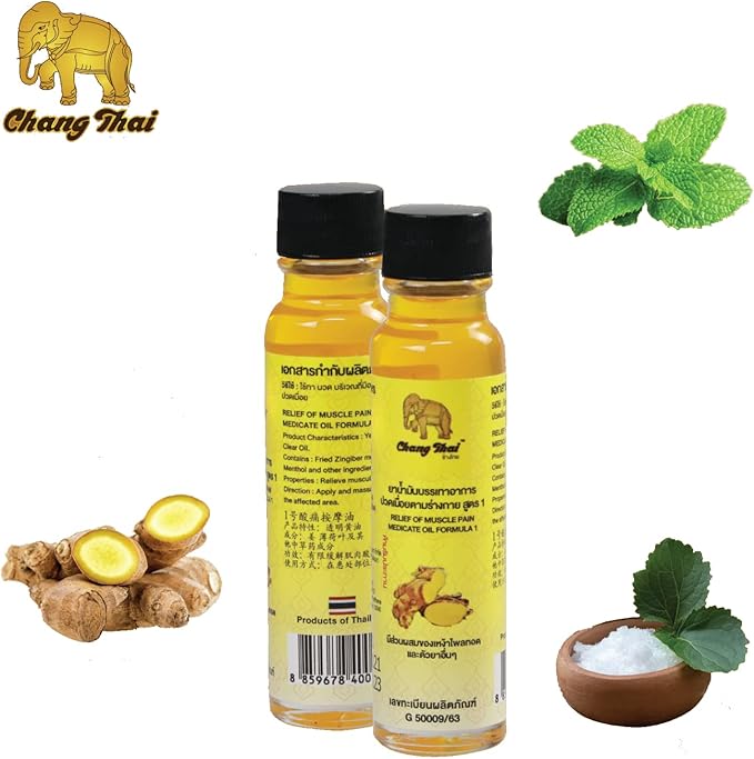 Chang Thai Herbal Yellow Plai Balm Massage Muscle Joint Oil 22ml