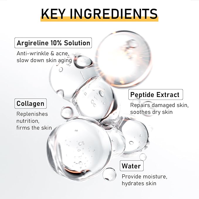Argireline Serum For Oily Skin, Advanced Anti-Wrinkle Facial Serum For Women, 30 ML/ 1 PCS Moisturizing Argireline 10% Solution For Face, Argireline Peptide.