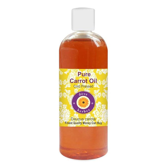 Deve Herbes Pure Carrot Oil (Daucus carota) Cold Pressed 200ml (6.76 oz)