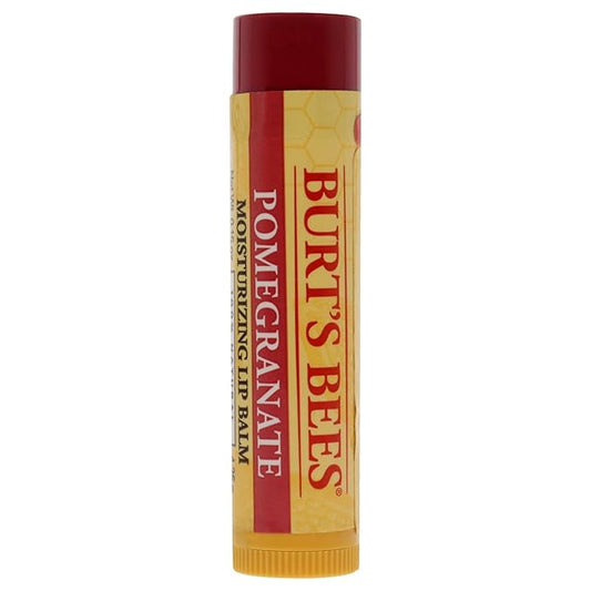 Burt's Bees 100% Natural Moisturizing Lip Balm, Pomegranate with Beeswax and Fruit Extracts - 4 Tubes