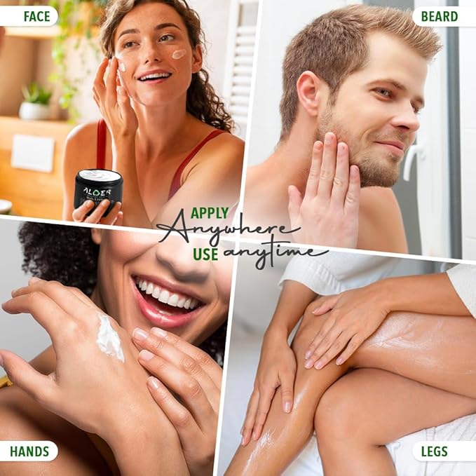 Moisture Milk Unisex Multipurpose Body Creme, Face and Body Moisturizer for Dry Skin, Pure Aloe Vera, Castor Seed Oil, Essential Oils, Soothes Skin, 4 Ounce, Non-greasy formula