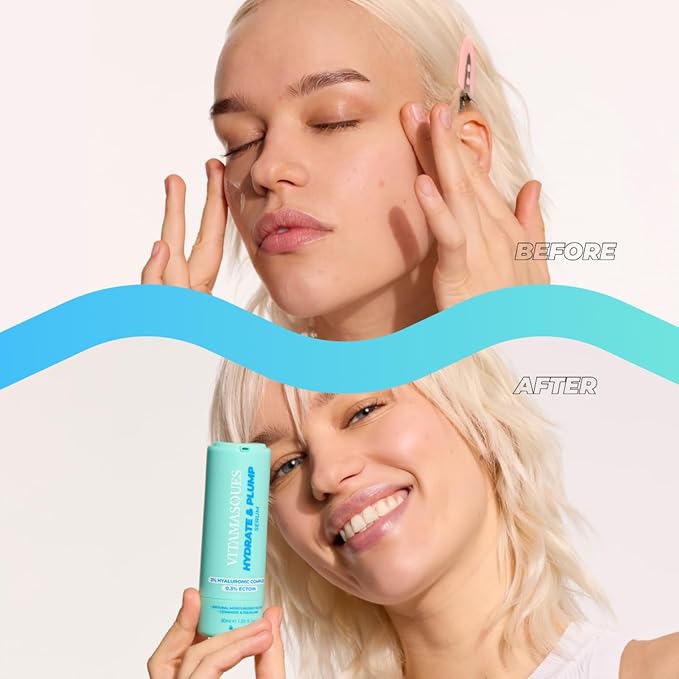 Vitamasques Hydrate & Plump Hydrating Face Serum - Lightweight Intense Hydrating Serum - 1.01 Fl Oz