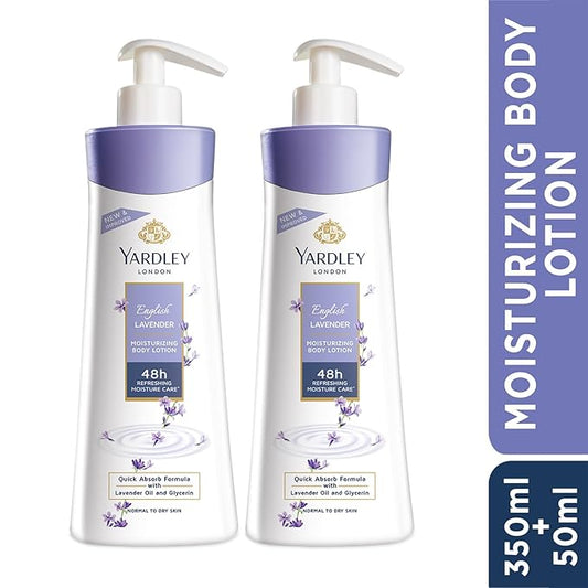 Yardley London English Lavender Hand and Body Lotion, 350ml (Pack of 2)