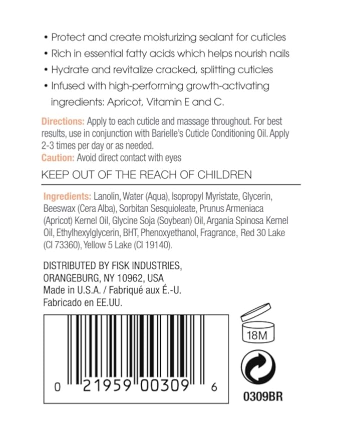 BARIELLE Cuticle Massage Cream .5 ounce