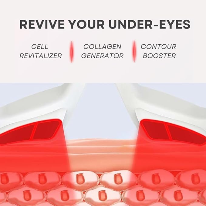 Under Eyes Red Light Therapy, Neodiva Therapy Advanced Under-Eye Renewal Therapy, Microcurrent Eye Beauty Device, Diminishes Dark Circles and Wrinkles