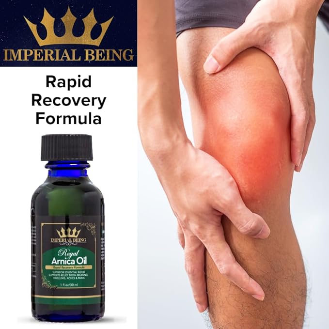 Royal Arnica Oil – Organic Herbal Blend for Muscle Recovery, Bruise Support, Joint Flexibility, Skin Vitality – Longer Lasting Than Arnica Cream or Gel – Infused with Essential Oils (4oz)