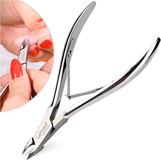 LePinko Professional Cuticle Trimmer kit, Super Sharp Dead Skin Clipper, Labor-saving Cuticula Remover for Fingernail Toenail, Manicure Pedicure Tool for Women Men, Home Salon Use, 5mm Jaw