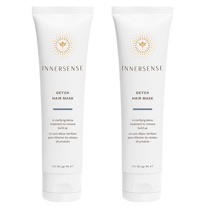 INNERSENSE Organic Beauty - Natural Detox Hair Mask | Detoxing, Nourishing, Hydrating | Cruelty-Free, Clean Haircare (2 Pack - 2 fl oz | 59.1 mL each)