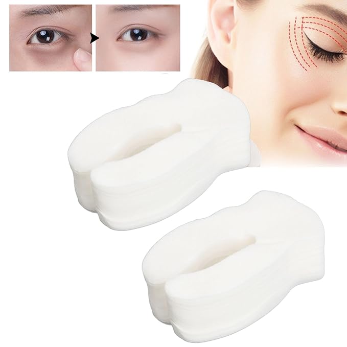 Eye Compressed Paper Sheet, U Shape Cotton Disposable Under Eye Sheet 200pcs, Eye Compressed Sheet, Soft for SPA