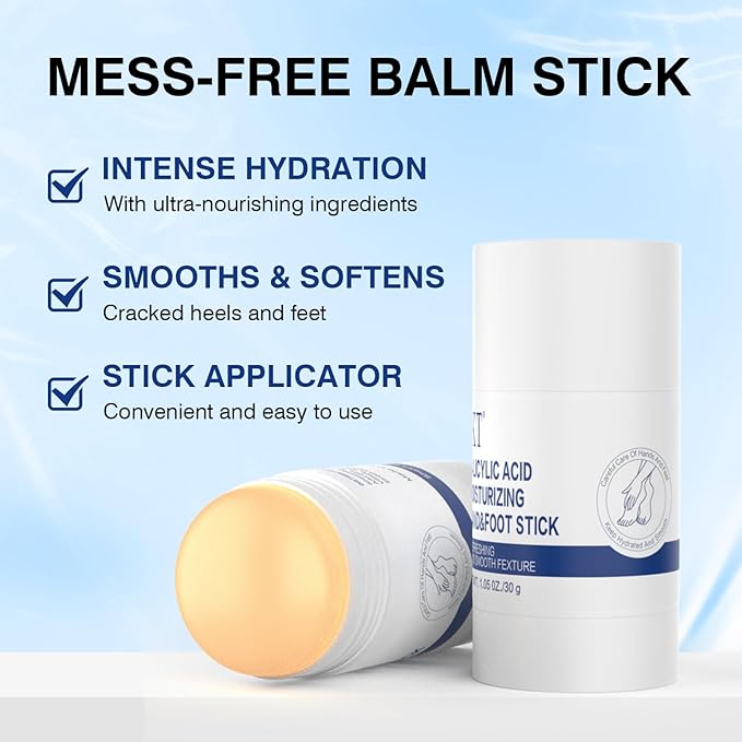 Professional Repair Heel Balm Stick for dry cracked feet treatment, intensive foot repair, moisturizes heels, deeply moisturizes and softens feet, refreshingly smooth non-greasy texture
