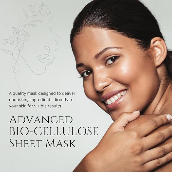 BIO-CELLULOSE Face Sheet Mask | Intensive Hydration | Skin-Nourishing Formula | Gel Facial Mask for Anti-Aging and Wrinkle Care | Korean Skincare Innovation | 1 Single Use Mask, 1.0 fl. oz. | 30 ml