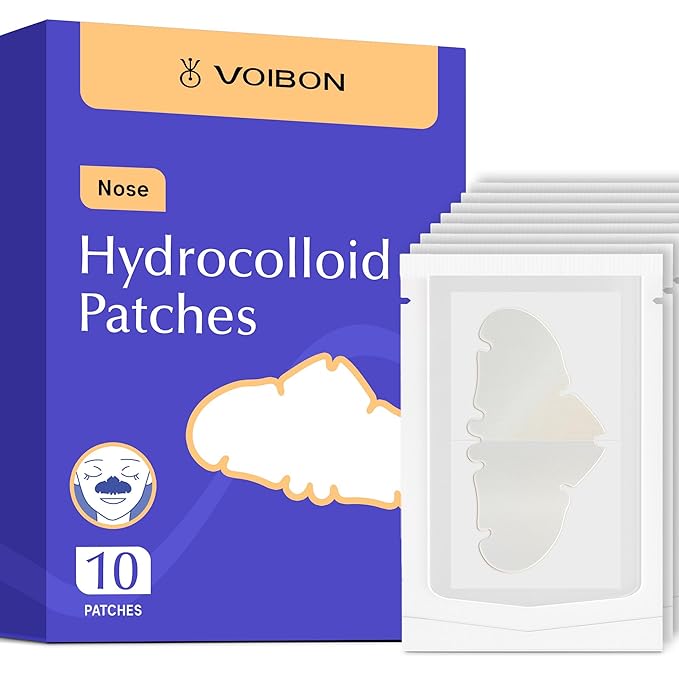 Pimple Patches,Hydrocolloid Acne Patches for Nose,Overnight Pimple Pore Stickers,Zits & Blemish,Clear Skin,Control & Absorb Oil,Cover Acne Blemishes, Nose Patches for Black Heads(10 Count)