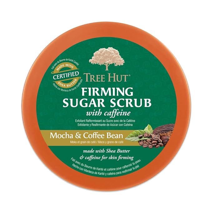 Tree Hut Ultra Hydrating and Exfoliating Sugar Scrub Mocha & Coffee Bean for Nourishing Essential Body Care, 18 Ounce