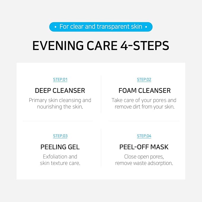 gadi place ATOMY Evening Care 4 Set/DEEP CLEANSER/FOAM CLEANSER/PEELING GEL/PEEL-OFF MASK