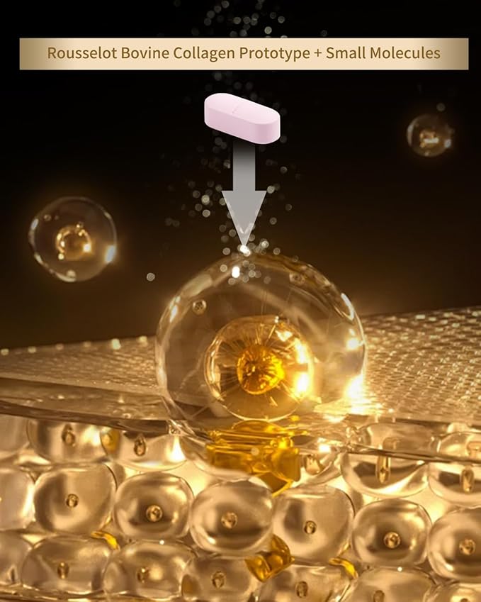 AUJ Multi-Active Collagen, 2300mg Peptan® Bovine Collagen Peptides Type I, II, III,3000mg Biotin, Ergothioneine (ET), Alpha Lipoic Acid, Nails Beauty Complex, for Women & Men, 45 Capsules