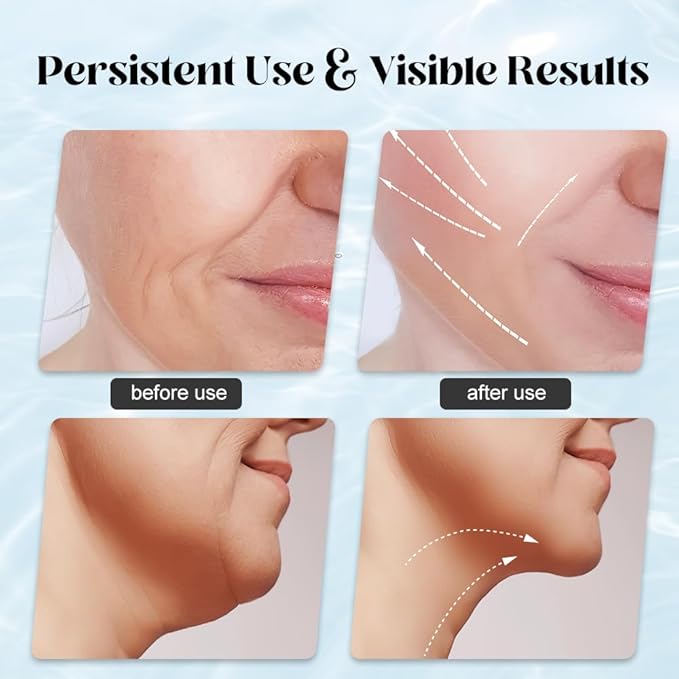 Neck Face Massager, Facial Massage Device with Thermal, Triple Action Colour Modes for Skin Care, Face Sculpting Tool for Double Chin(pink)