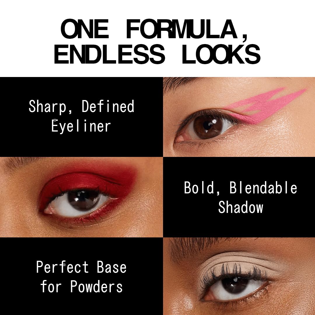 about-face Matte Fluid Eye Paint Art of Darkness – High-Pigment Liquid Eyeshadow, Long-Lasting, No-Budge Matte Finish, Vegan & Cruelty-Free (Matte Black)