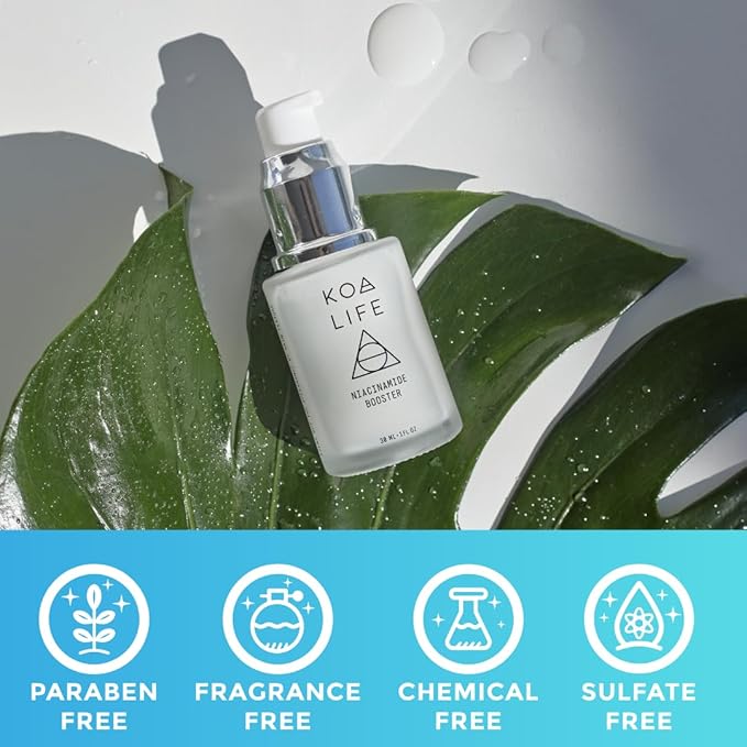 Koa Life - Niacinamide Serum, Hyaluronic Acid Serum For Face, Face Serum, Hydrating Serum, Ultra Hydrating Face Serum, Face Serum For Women, Anti Aging Skin Care, Skincare Serum, Smooth Skin - 1 Fl Oz
