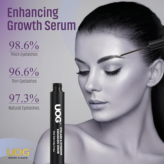 UOG Eyebrow Enhancing Serum Complex - Premium Formulated Allergy-Free Brow Conditioner for Thicker, Fuller, Stronger Brows, Safe for All Skin Types, 4-Month Supply. (4mL)