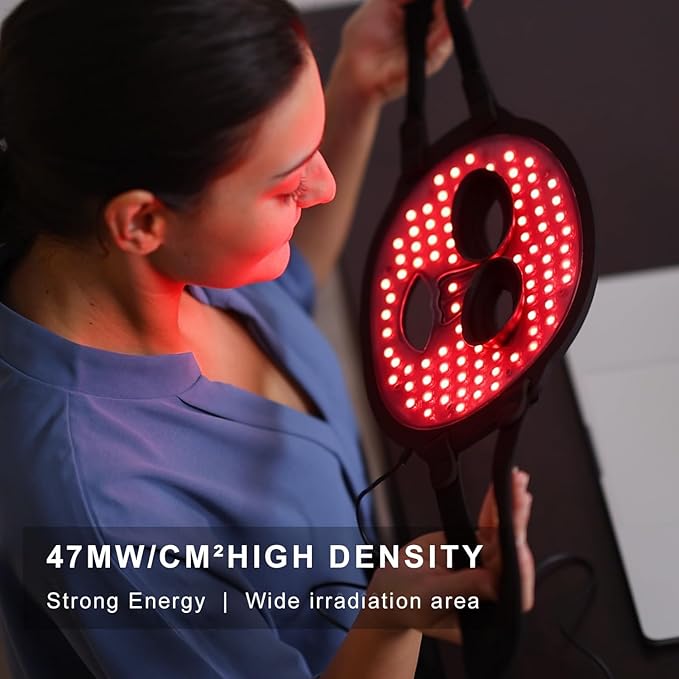 LED Face Mask Light Therapy Facial Mask for Skin Rejuvenation and Treatment Red Blue Infrared Light Therapy Device 7 Colors with High-Intensity LEDs, Beauty Skin Care