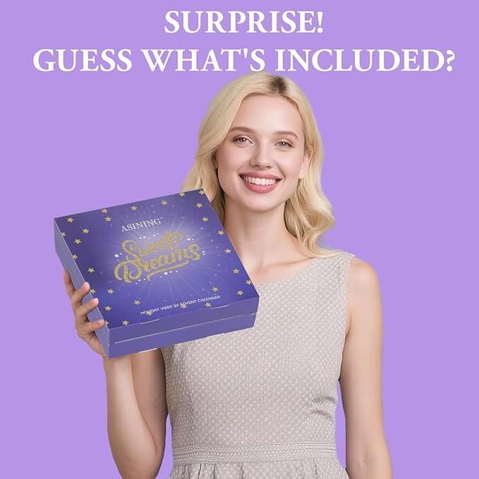 Beauty Advent Calendar 24 Days of Holiday Advent Calendar for Women, Mom, Wife, Her Holiday Gift,Pamper Kit- Unique Lavender Spa Gifts Basket Set Self-Care Spa Set – Body Care Skin Care