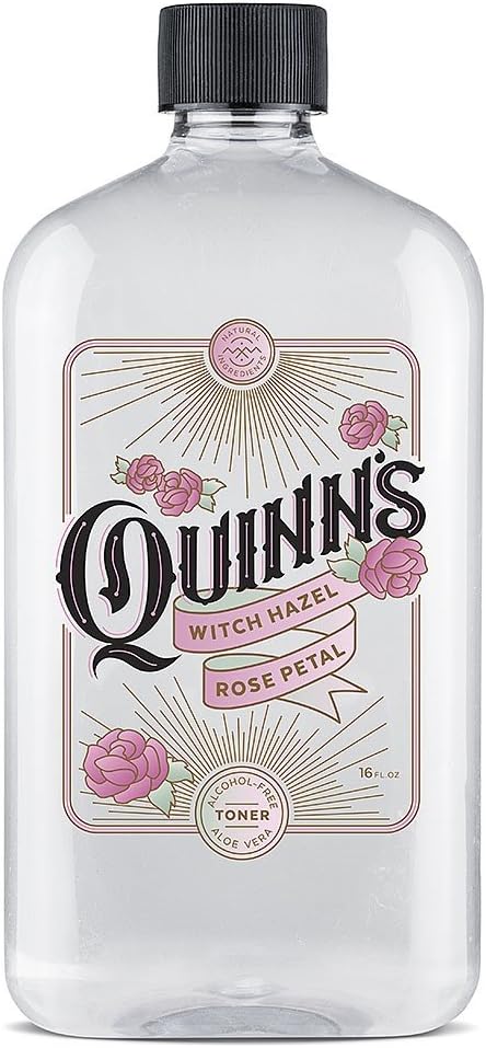 Quinn’s Alcohol Free Witch Hazel with Aloe Vera 16 Ounce (Rose)