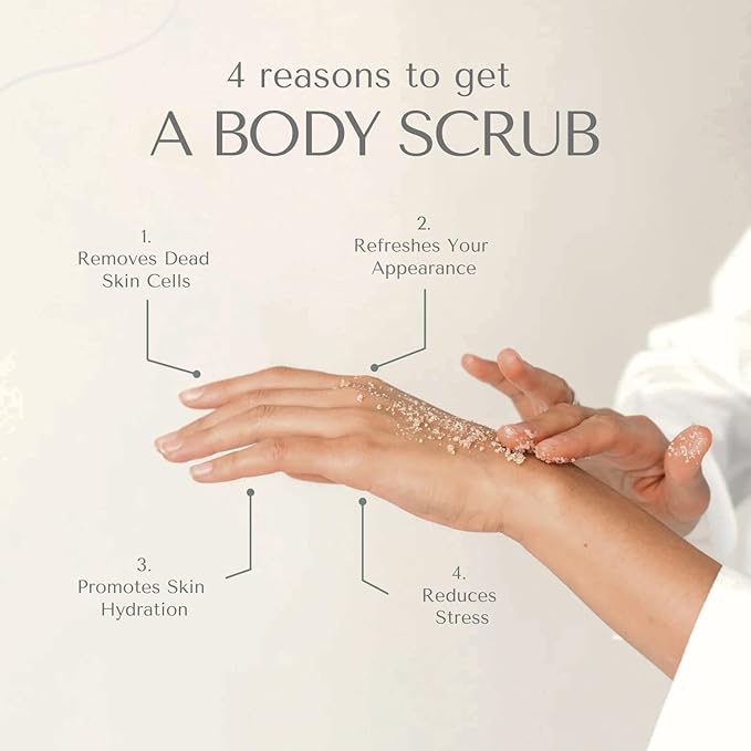 Spa Relaxus Himalayan Salt Scrub with Collagen 17.6 oz Jar, Rejuvenating Hydrating Salt Scrub with 84+ Minerals, Vitamin E, Jojoba Oil and Essential Oils (17.6 oz, Eucalyptus)