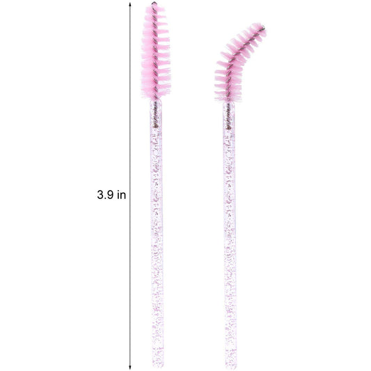 Tbestmax 2000 Disposable Mascara Wands Eyelash Brush Spoolies for Eyebrow Eye Lash Extension Pink