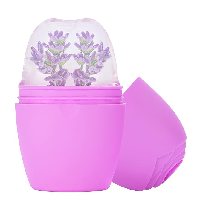 Ice Face Roller, Silicone Ice Roller for Face to Tighten and Lift Skin, Face & Eye Puffiness Relief, Reusable Facial Ice Mold for Neck to Enhance Natural Glow, Skin Care for Women Beauty