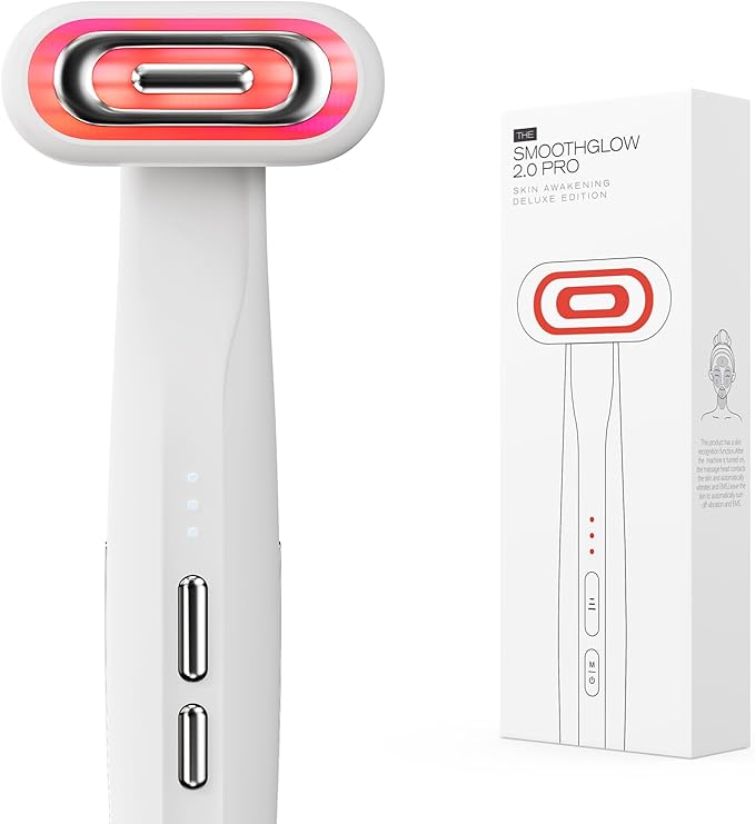 SMOOTHGLOW 2.0 PRO 4D LED Red Light Therapy for Face and Neck, | Light Therapy Wand red Light Therapy Holiday Gifts for Women | Without Base