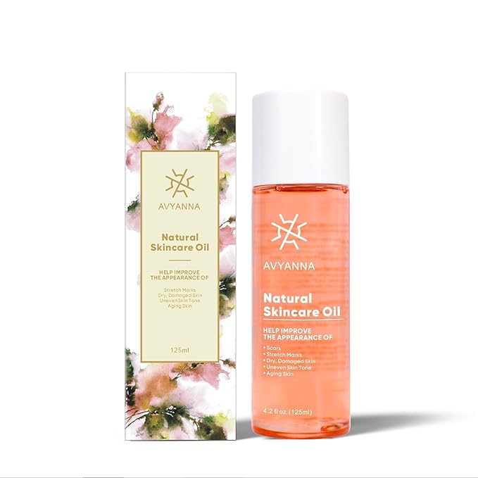 AVYANNA Natural Skincare Oil - Deeply Nourishing & Hydrating Formula for Soft, Glowing Skin, Enhances Texture Quickly Absorbed Non Greasy.