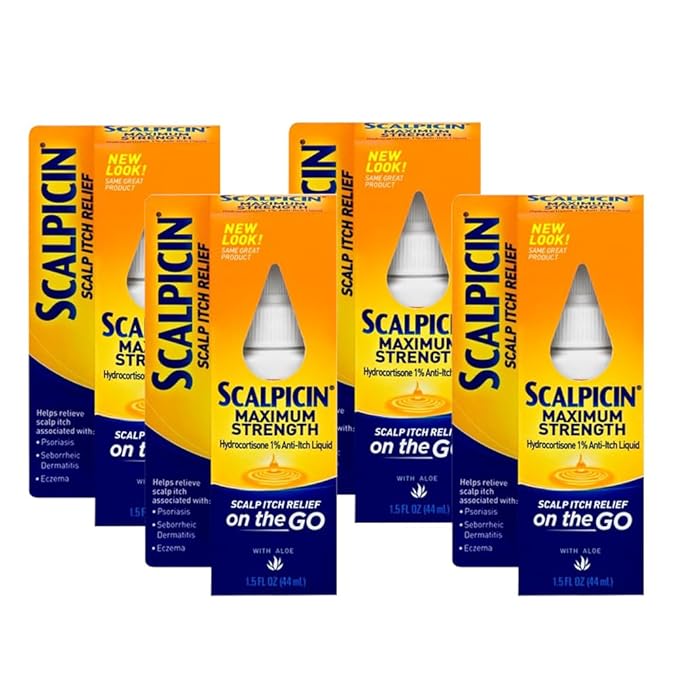 Scalpicin Max Strength Scalp Itch Treatment, 1.5 Ounce (Pack of 4)