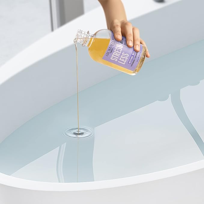 Stress Less Body Oil - Lavender, Chamomile, Sage Oil Scented - Body Massage Oil for Men & Women - 8.0 FL Oz Bottle