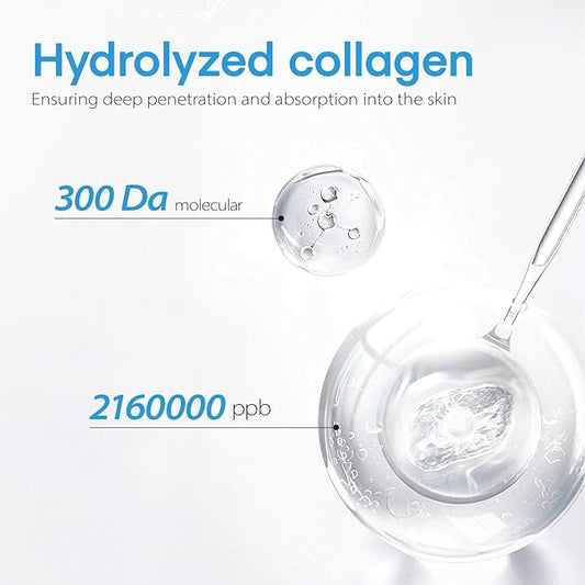 Dongyu Collagen Under Eye Patches: Deep Real Collagen Overnight Eye Gels Mask With Caffeine Peptides Niacinamide - Dark Circles Puffiness Wrinkles Improvement - Neck Smile Line Pads - 8 Pairs