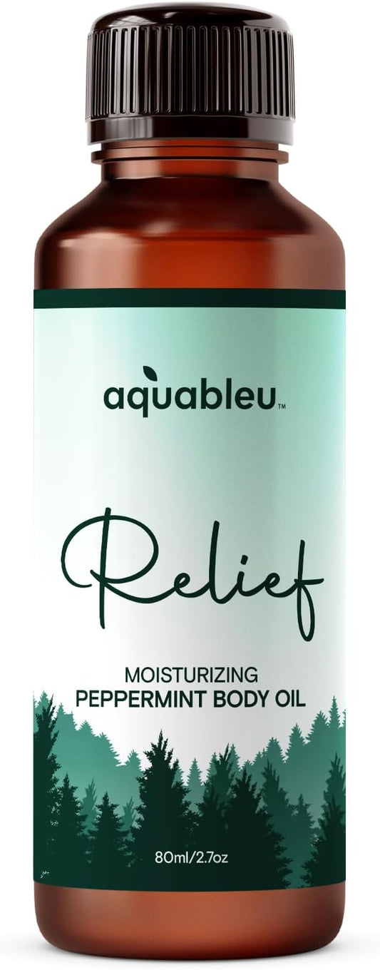 Peppermint Massage Oil – Aromatherapy Blend for Refreshing Relief – 80ml Bottle – Energizing and Rejuvenating – Great Gift for Women