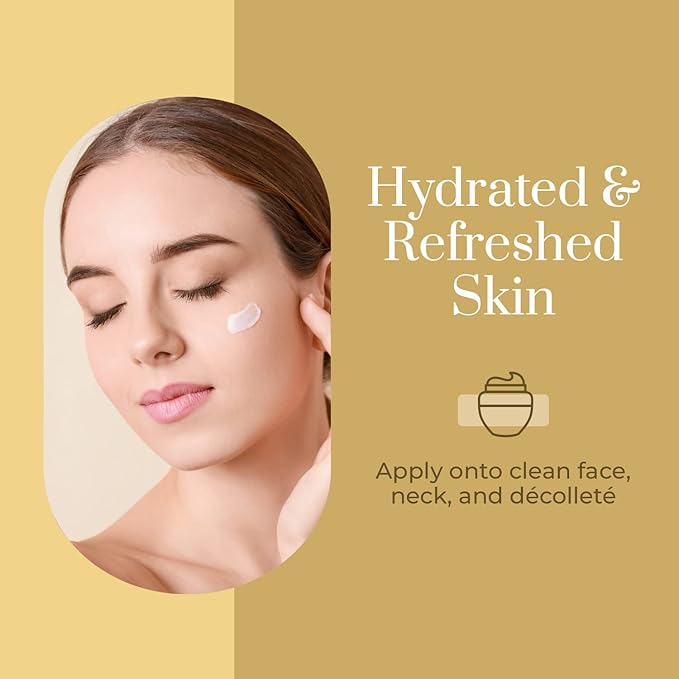 24K Gold & Collagen Daily Face Moisturizer - Dermatologist Tested, Reduces Fine Lines, Anti-Aging, Clean Beauty, Cruelty-Free Korean Skincare, All Skin Types - 1.69 oz