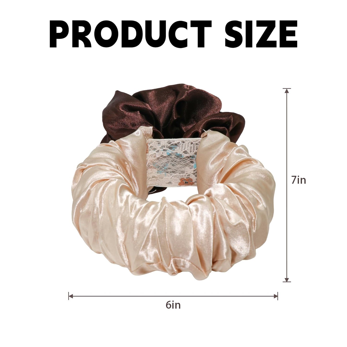 Heatless Hair Curler, Hair Curlers Overnight to Sleep In, Heatless Curling Scrunchie for Women Soft Silk Lazy Rollers Headband for Long Hair Overnight (Brown, 1PCS)