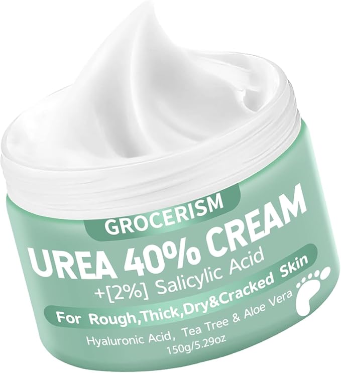 Urea Cream 40 Percent For Feet Plus 2% Salicylic Acid 5.29 oz || Foot Cream and Hand Cream Maximum Strength with Hyaluronic Acid,Tea Tree,and Aloe Vera For Deep Moisturizes,Callus Remover