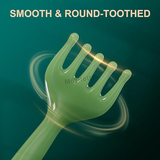 MoyRetty 2-Pack Head Massager, Scalp Massage Comb, Finger Whisk for Relaxation, Pink (Green)