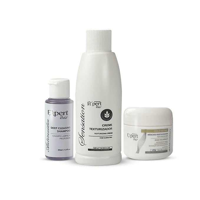 Expert Hair Kit: Deep Cleaning Shampoo + Sensation Texturizing Cream + Gold Repair Mask