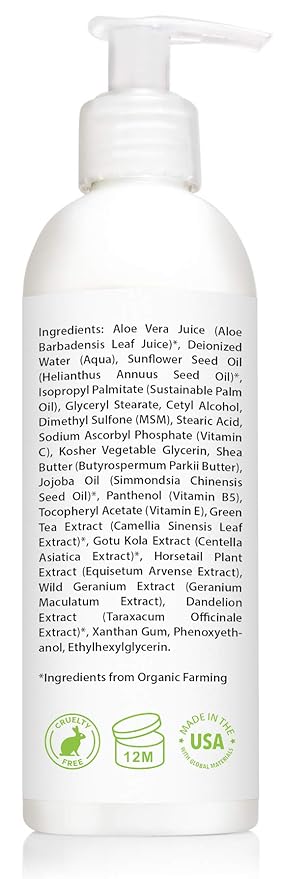 Amara Beauty Vitamin C Face & Body Lotion 15% - with Shea Butter & Jojoba Oil - 8 oz