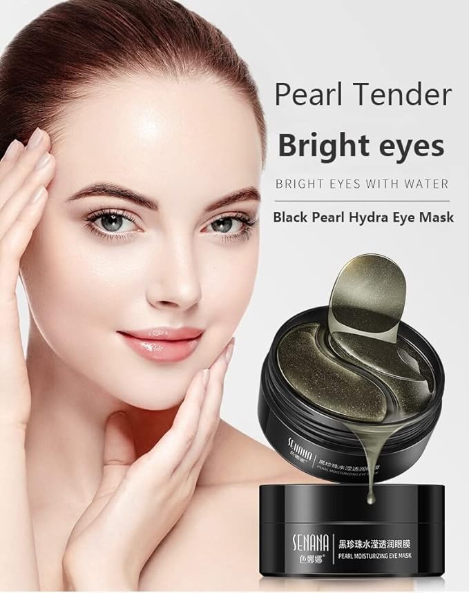 Senana MarinaUnder Eye Masks, Eye Lines And Moisturizing Eye Patches, Moisturizing, Nourishing, Improving Eye Bags, Dark Eye Circles, Under Eye Gel Pads with Collagen Hyaluronic Acid (60 Pieces) (PEARL MOISTURIZING Collagen)