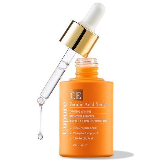 Vitamin C Face Serum: Anti Aging Facial Super Vit C Serum with Ferulic Acid Pure L-Ascorbic Acid, Vitamin E and Hyaluronic Acid for Dark Spots and Skin Care