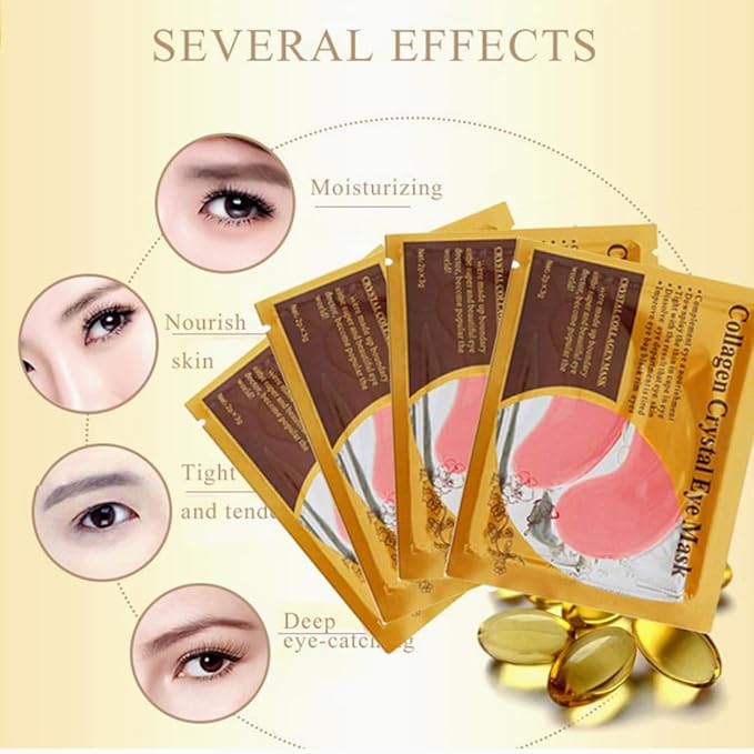 10pc Moisturizing Pink Eye Mask Collagen Eye Patch Crystal Eye Patch Moisturizing (Pink)