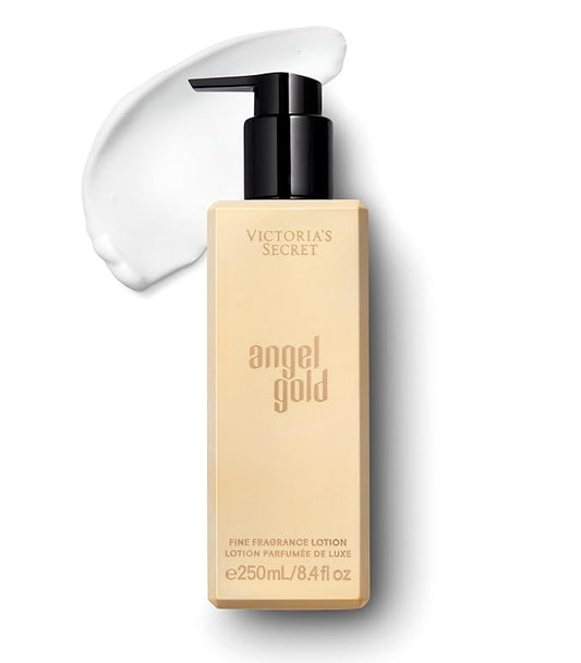 Victoria's Secret Angel Gold Fragrance Lotion, Notes of Sparkling Bergamot, Gardenia & Musk, (8.4 oz)